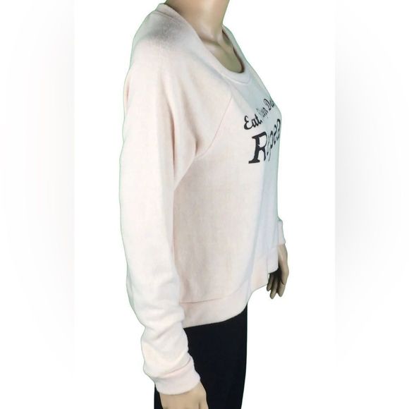 New Nordstroms B.P. Casual Light Pink “eat sleep dance repeat” Sweater XS - Picture 2 of 8